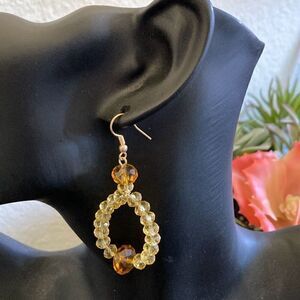 Topaz Beaded Drop Earrings